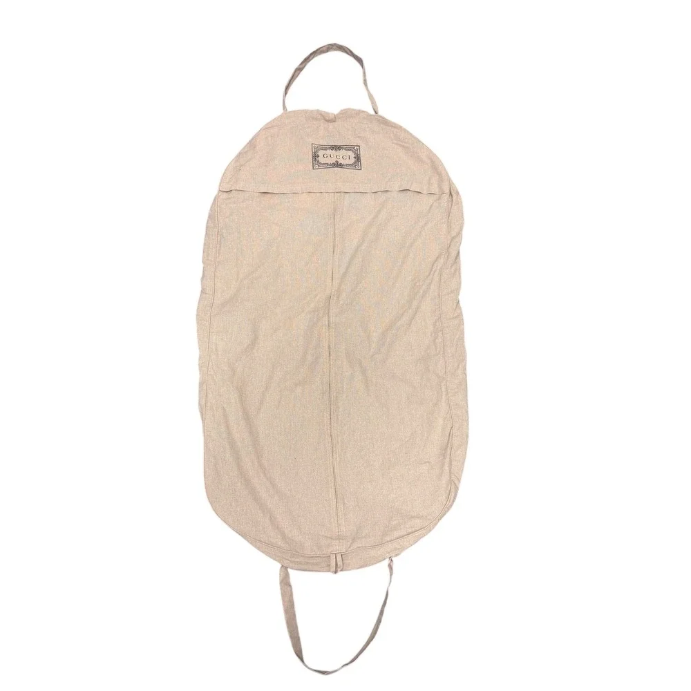 Gucci Beige Cotton Garment Bag Travel Suit Cover 40x25.5 Made in India
